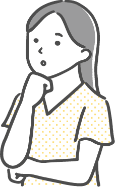 悩んでいる女性のイラスト