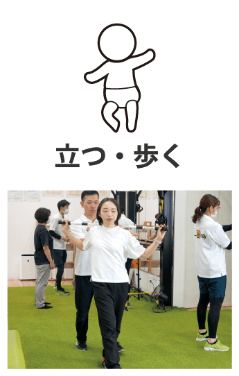 立つ・歩く
