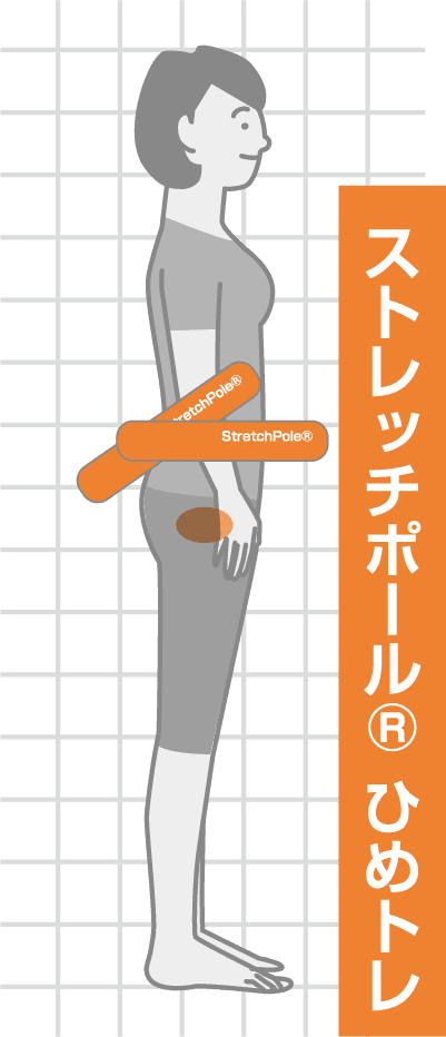 ストレッチポールひめトレの説明イラスト