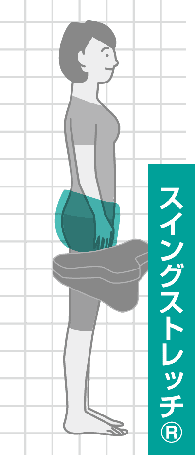 スイングストレッチの説明イラスト