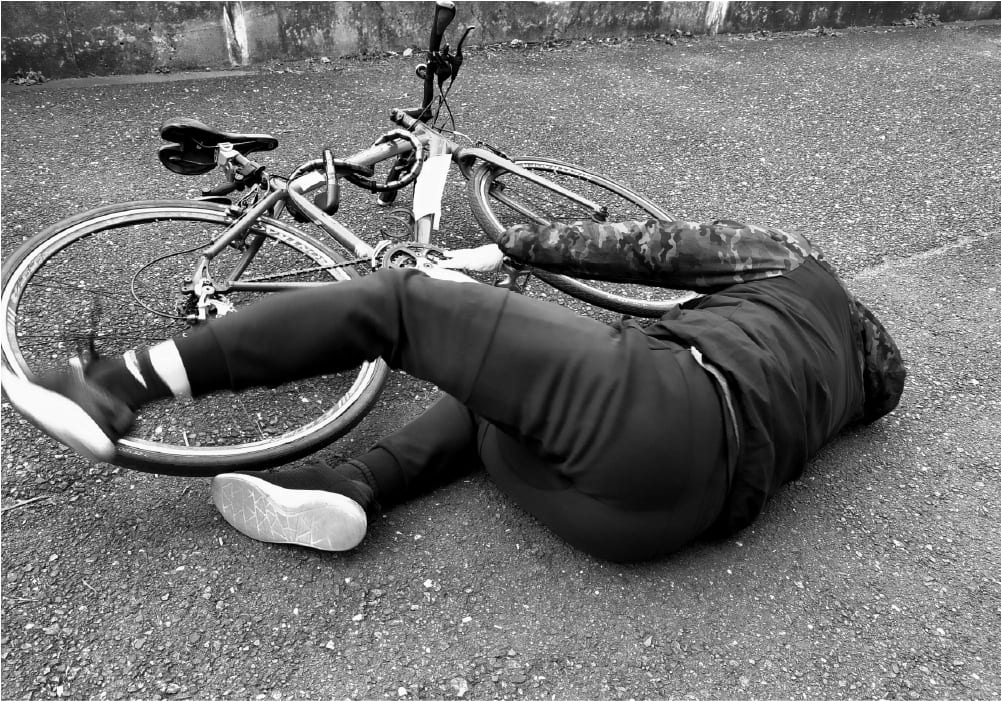 自転車事故の様子