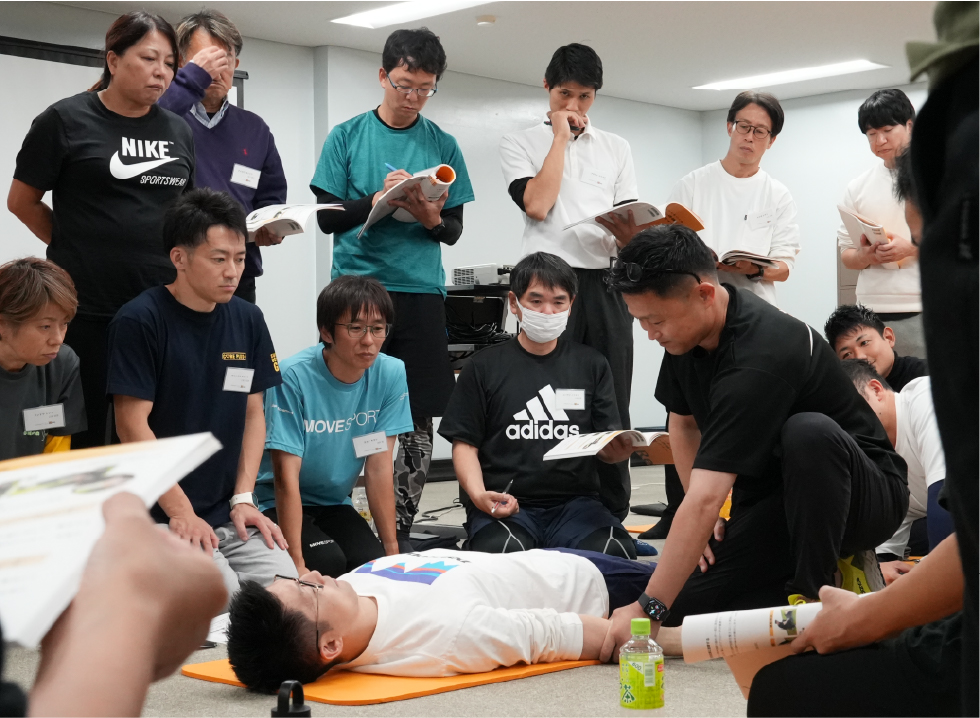 セミナーの実技指導の様子